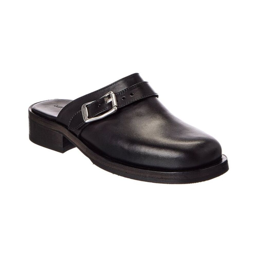 Our Legacy Leather Mule, Black